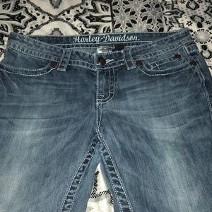 Women’s mid rise Harley Davidson jeans